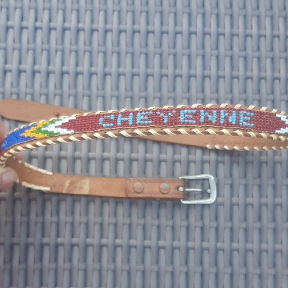 RARE💥Native Cheyenne VINTAGE Beaded Women's Belt Size XS/S